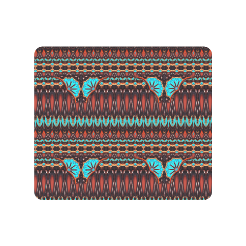 K172 Wood and Turquoise Abstract Pattern Men's Clutch Purse （Model 1638）