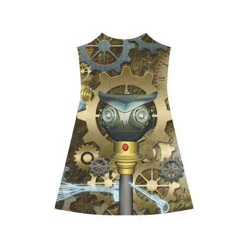 Steampunk, awesome owl Alcestis Slip Dress (Model D05)
