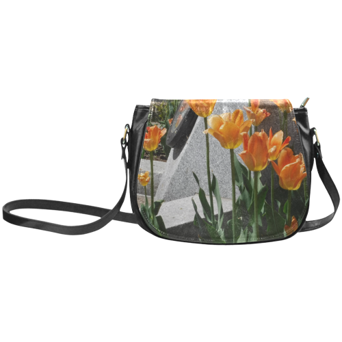 tulipes orange Classic Saddle Bag/Small (Model 1648)