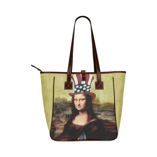 Patriotic Mona Lisa - 4th of July Classic Tote Bag (Model 1644)