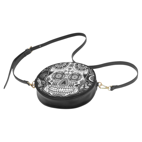 sugar skull Round Sling Bag (Model 1647)