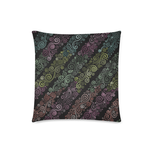 Psychedelic pastel Custom Zippered Pillow Case 18"x18"(Twin Sides)