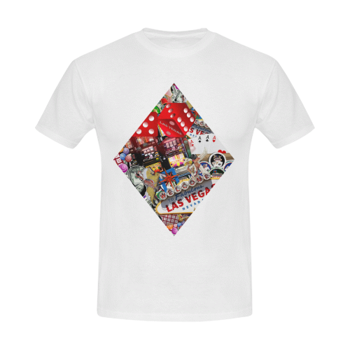 Diamond Playing Card Shape - Las Vegas Icons Men's Slim Fit T-shirt (Model T13)