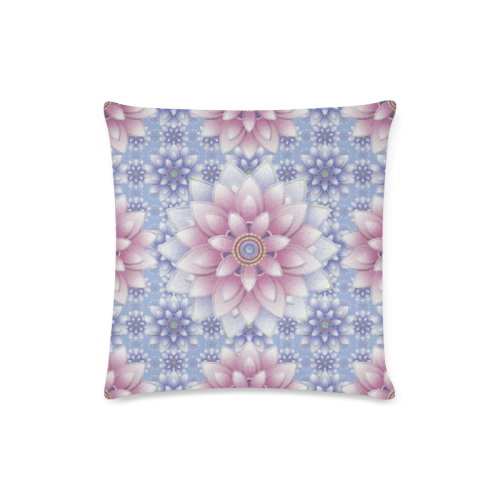 ornaments pink+blue Custom Zippered Pillow Case 16"x16" (one side)