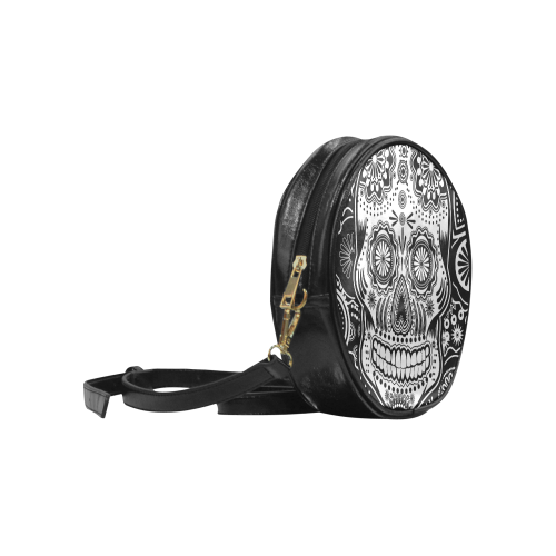 sugar skull Round Sling Bag (Model 1647)