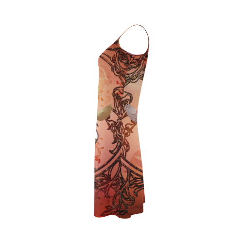 Clef with songbirds Alcestis Slip Dress (Model D05)