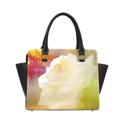 A Rose White Classic Shoulder Handbag (Model 1653)