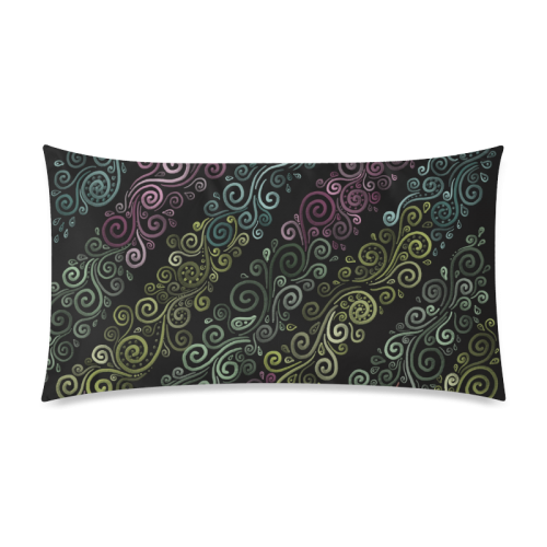 Psychedelic pastel Rectangle Pillow Case 20"x36"(Twin Sides)