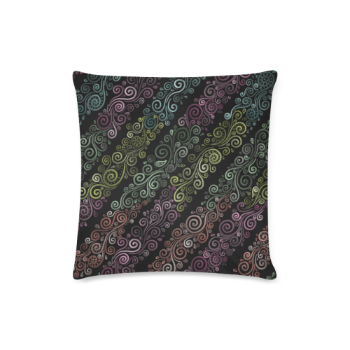 Psychedelic pastel Custom Zippered Pillow Case 16"x16" (one side)
