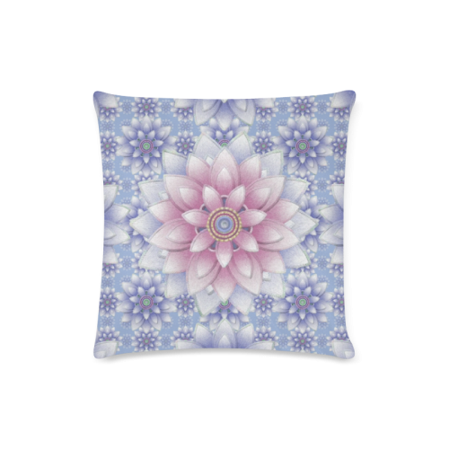 ornament pink+blue Custom Zippered Pillow Case 16"x16" (one side)