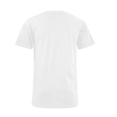Club Playing Card Shape - Las Vegas Icons Men's V-Neck T-shirt (USA Size) (Model T10)