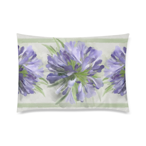 Purple Flower Custom Zippered Pillow Case 20"x30" (one side)