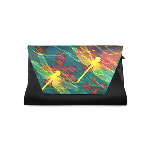 Yellow Dragonflies Clutch Bag (Model 1630)