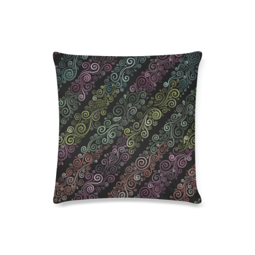 Psychedelic pastel Custom Zippered Pillow Case 16"x16"(Twin Sides)