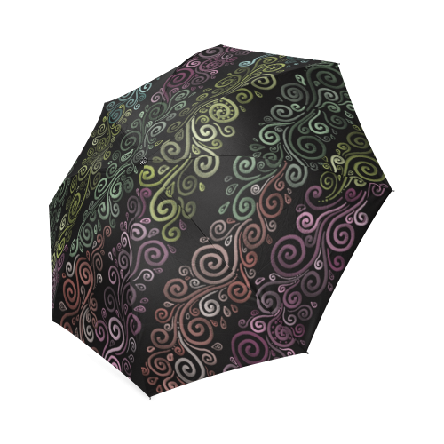 Psychedelic pastel Foldable Umbrella (Model U01)