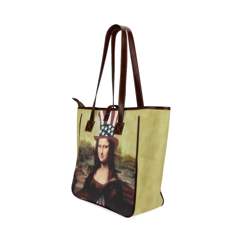 Patriotic Mona Lisa - 4th of July Classic Tote Bag (Model 1644)