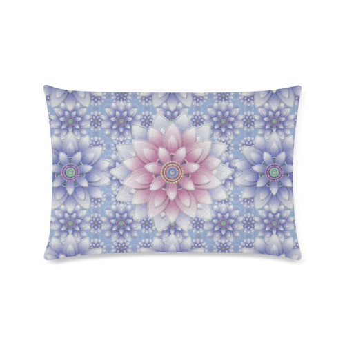 ornaments pink+blue Custom Rectangle Pillow Case 16"x24" (one side)