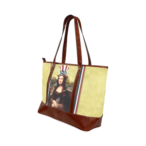 Patriotic Mona Lisa - 4th of July Tote Handbag (Model 1642)