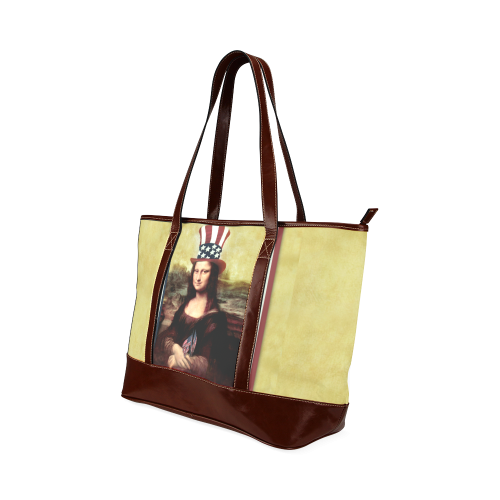 Patriotic Mona Lisa - 4th of July Tote Handbag (Model 1642)