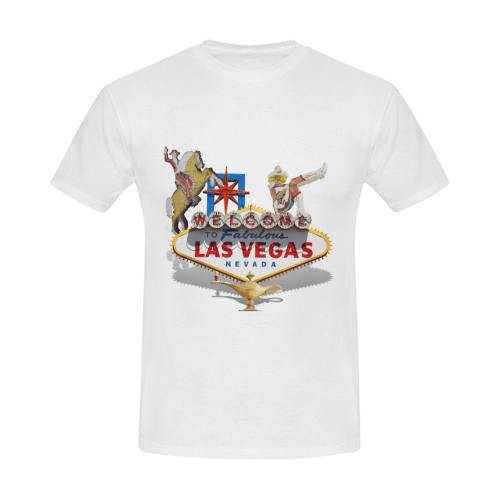 Las Vegas Welcome Sign Men's Slim Fit T-shirt (Model T13)