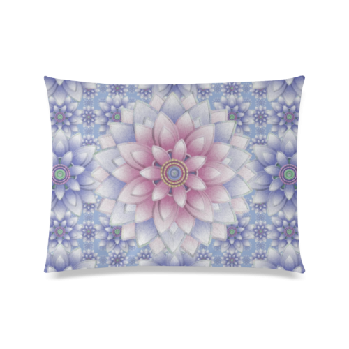 ornament pink+blue Custom Zippered Pillow Case 20"x26"(Twin Sides)