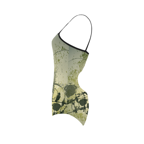 Awesome skull Strap Swimsuit ( Model S05)