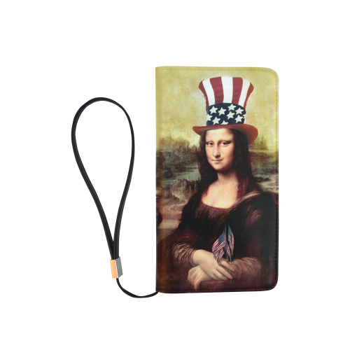 Patriotic Mona Lisa - 4th of July Men's Clutch Purse （Model 1638）