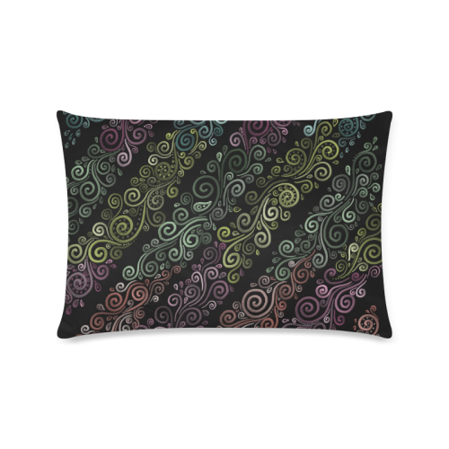 Psychedelic pastel Custom Zippered Pillow Case 16"x24"(Twin Sides)