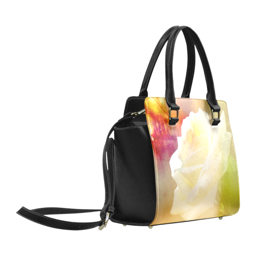 A Rose White Classic Shoulder Handbag (Model 1653)