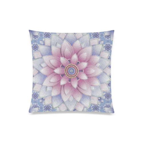 ornaments pink and blue Custom Zippered Pillow Case 20"x20"(One Side)
