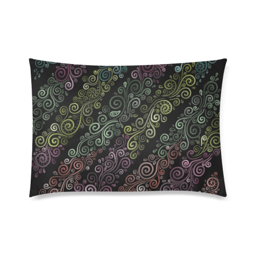 Psychedelic pastel Custom Zippered Pillow Case 20"x30" (one side)