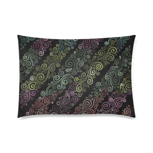 Psychedelic pastel Custom Zippered Pillow Case 20"x30"(Twin Sides)