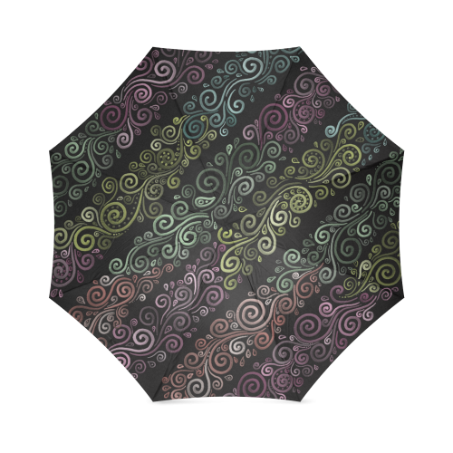Psychedelic pastel Foldable Umbrella (Model U01)