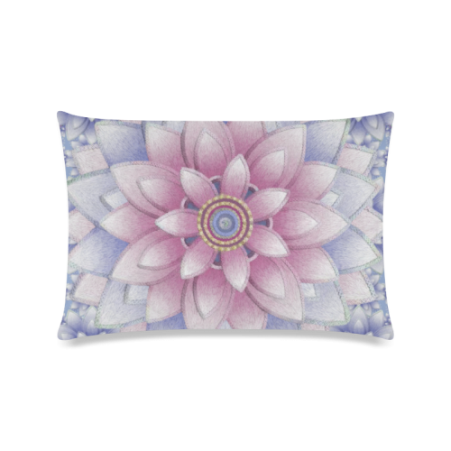 ornaments pink+blue Custom Zippered Pillow Case 16"x24"(Twin Sides)