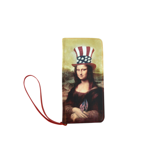 Patriotic Mona Lisa - 4th of July Women's Clutch Wallet (Model 1637)