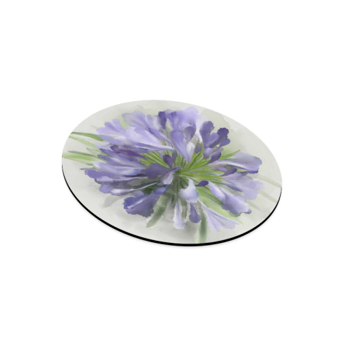 Purple Flower Round Mousepad