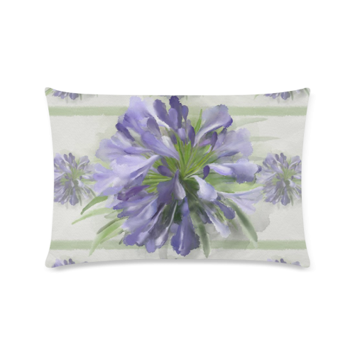 Purple Flower Custom Rectangle Pillow Case 16"x24" (one side)