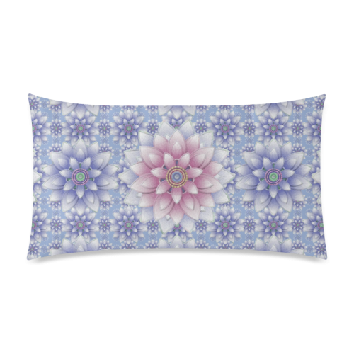 ornaments pink, blue Rectangle Pillow Case 20"x36"(Twin Sides)
