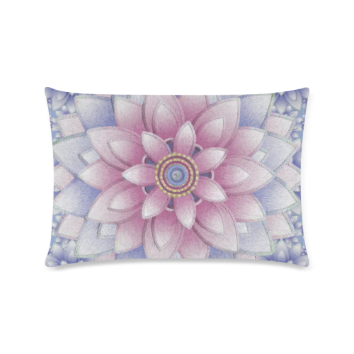 ornaments pink+blue Custom Zippered Pillow Case 16"x24"(Twin Sides)