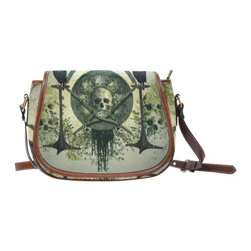 Awesome skull Saddle Bag/Large (Model 1649)