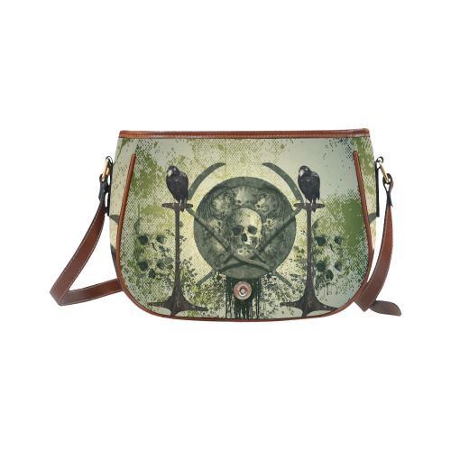 Awesome skull Saddle Bag/Large (Model 1649)