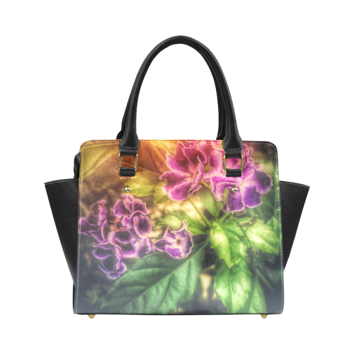 Purple Flowers Classic Shoulder Handbag (Model 1653)