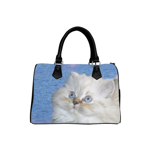 Cat and Water Boston Handbag (Model 1621)