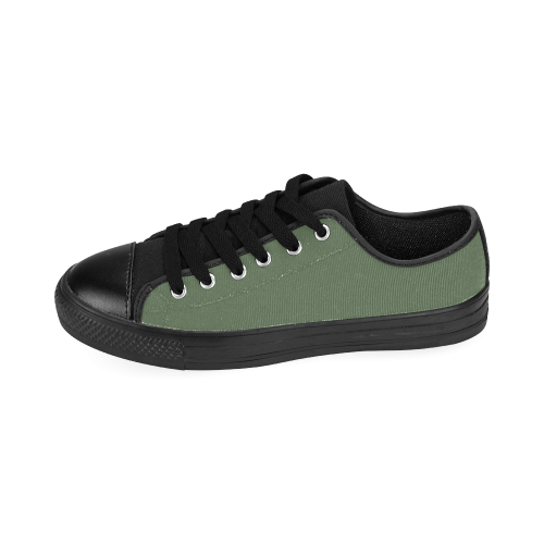 Vineyard Green Men's Classic Canvas Shoes (Model 018)