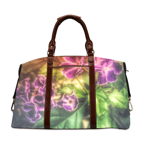 Purple Flowers Classic Travel Bag (Model 1643)