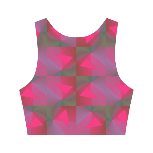 Geometric Lux Q Women's Crop Top (Model T42)