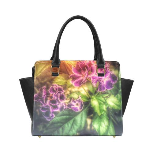 Purple Flowers Classic Shoulder Handbag (Model 1653)