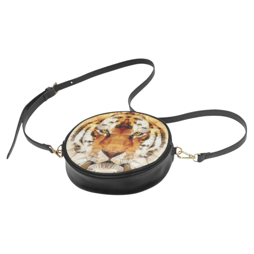 abstract tiger Round Sling Bag (Model 1647)