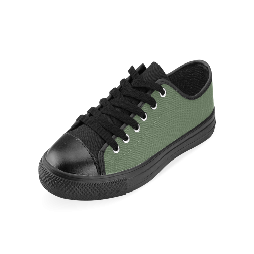 Vineyard Green Men's Classic Canvas Shoes (Model 018)
