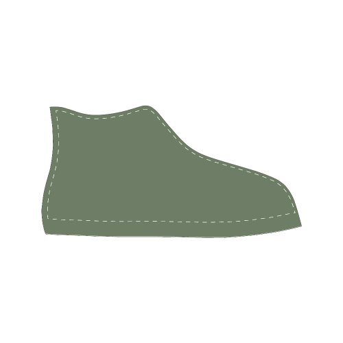 Vineyard Green Men’s Classic High Top Canvas Shoes (Model 017)